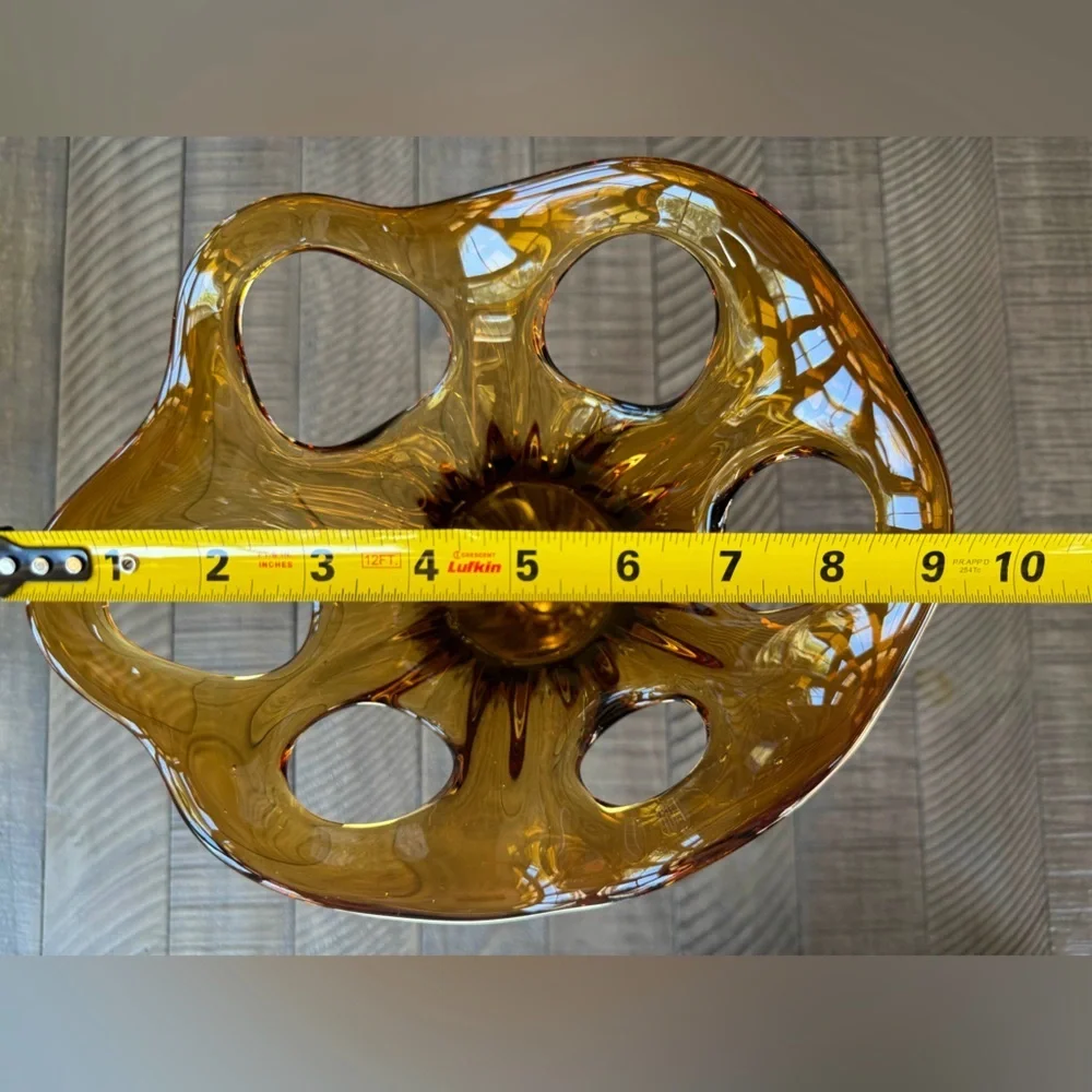 Vintage Amber Glass Vase